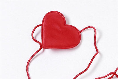 BerryBetty - One shoulder irregular heart applique sleeveless crop top